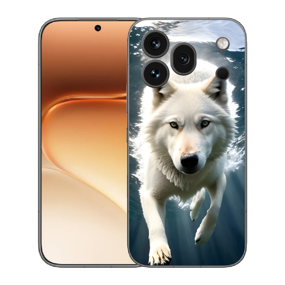 Gelový kryt mmCase na Honor 600 Pro - bílý vlk