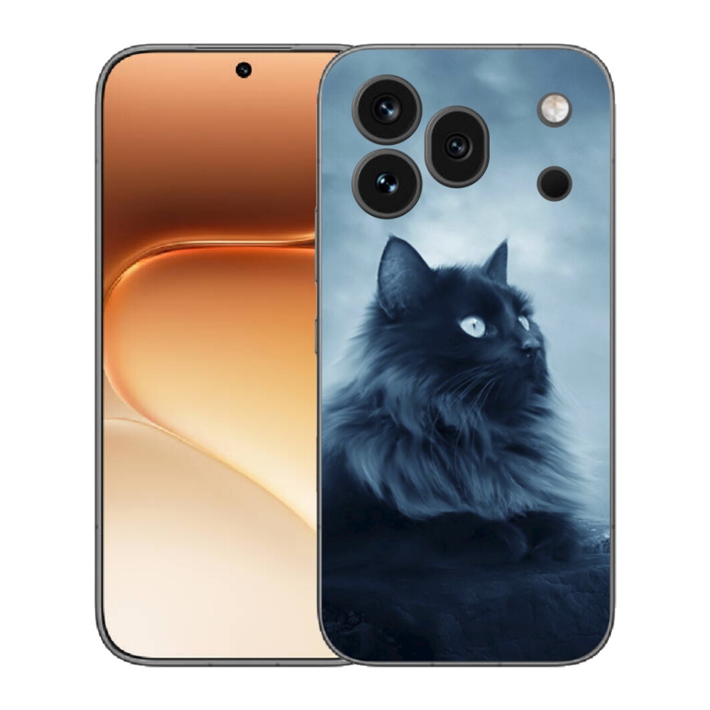 Gelový kryt mmCase na Honor 600 Pro - černá kočka 1