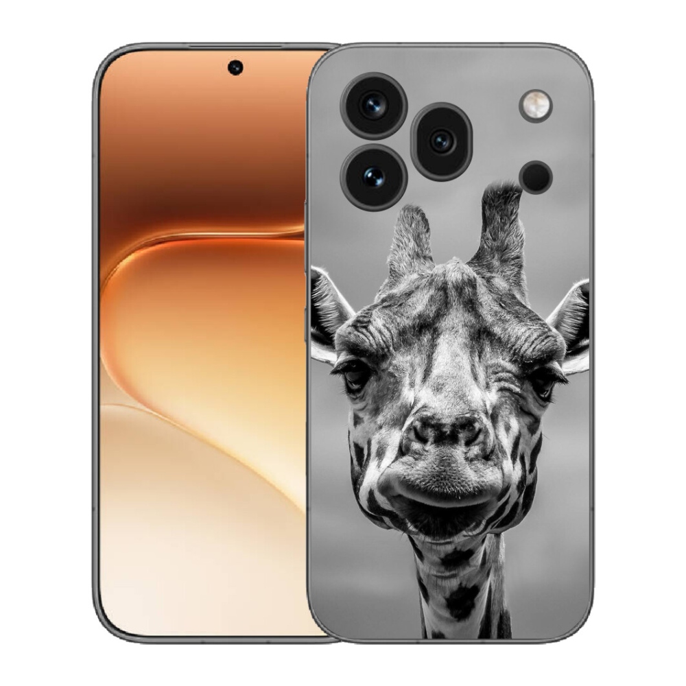 Gelový kryt mmCase na Honor 600 Pro - černobílá žirafa