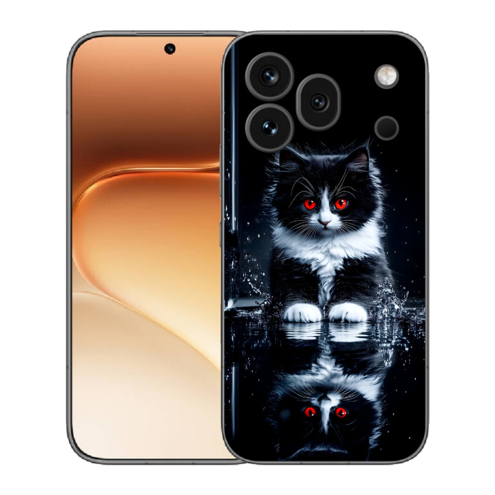 Gelový kryt mmCase na Honor 600 Pro - černobílé kotě