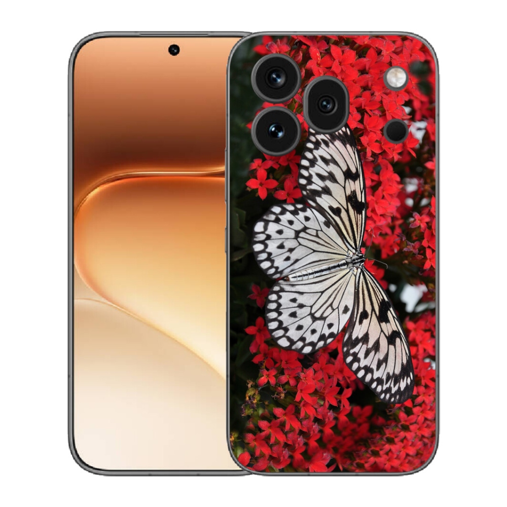 Gelový kryt mmCase na Honor 600 Pro - černobílý motýl 1