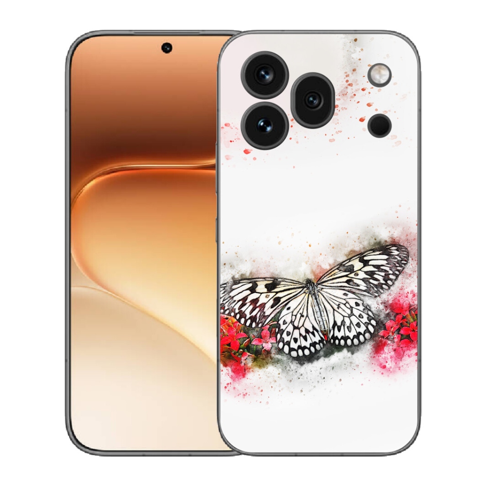Gelový kryt mmCase na Honor 600 Pro - černobílý motýl