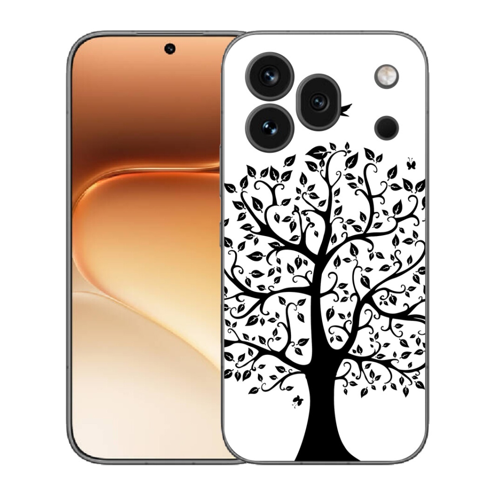 Gelový kryt mmCase na Honor 600 Pro - černobílý strom