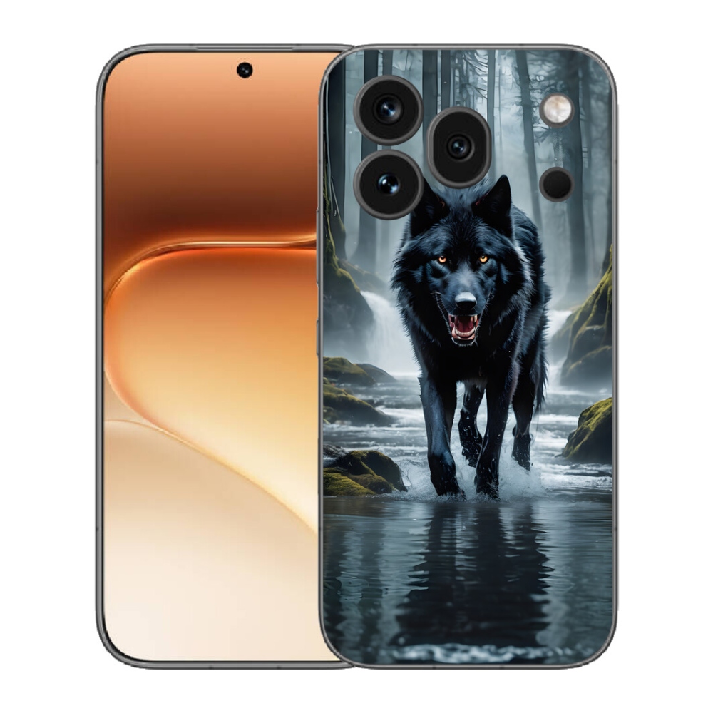 Gelový kryt mmCase na Honor 600 Pro - černý vlk