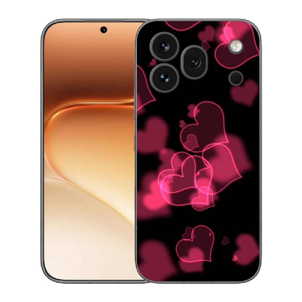 Gelový kryt mmCase na Honor 600 Pro - červená srdíčka