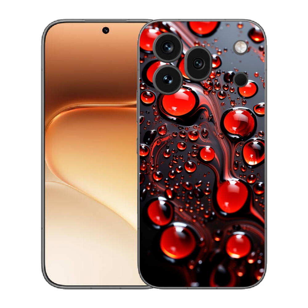 Gelový kryt mmCase na Honor 600 Pro - červené kapky 2