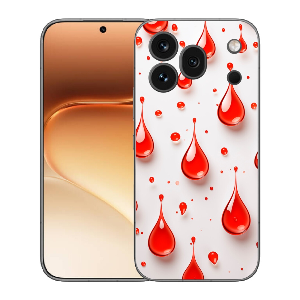 Gelový kryt mmCase na Honor 600 Pro - červené kapky