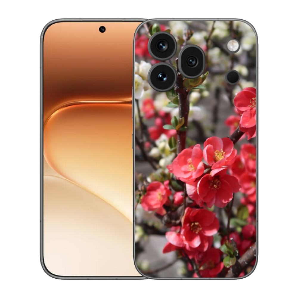 Gelový kryt mmCase na Honor 600 Pro - červené květy
