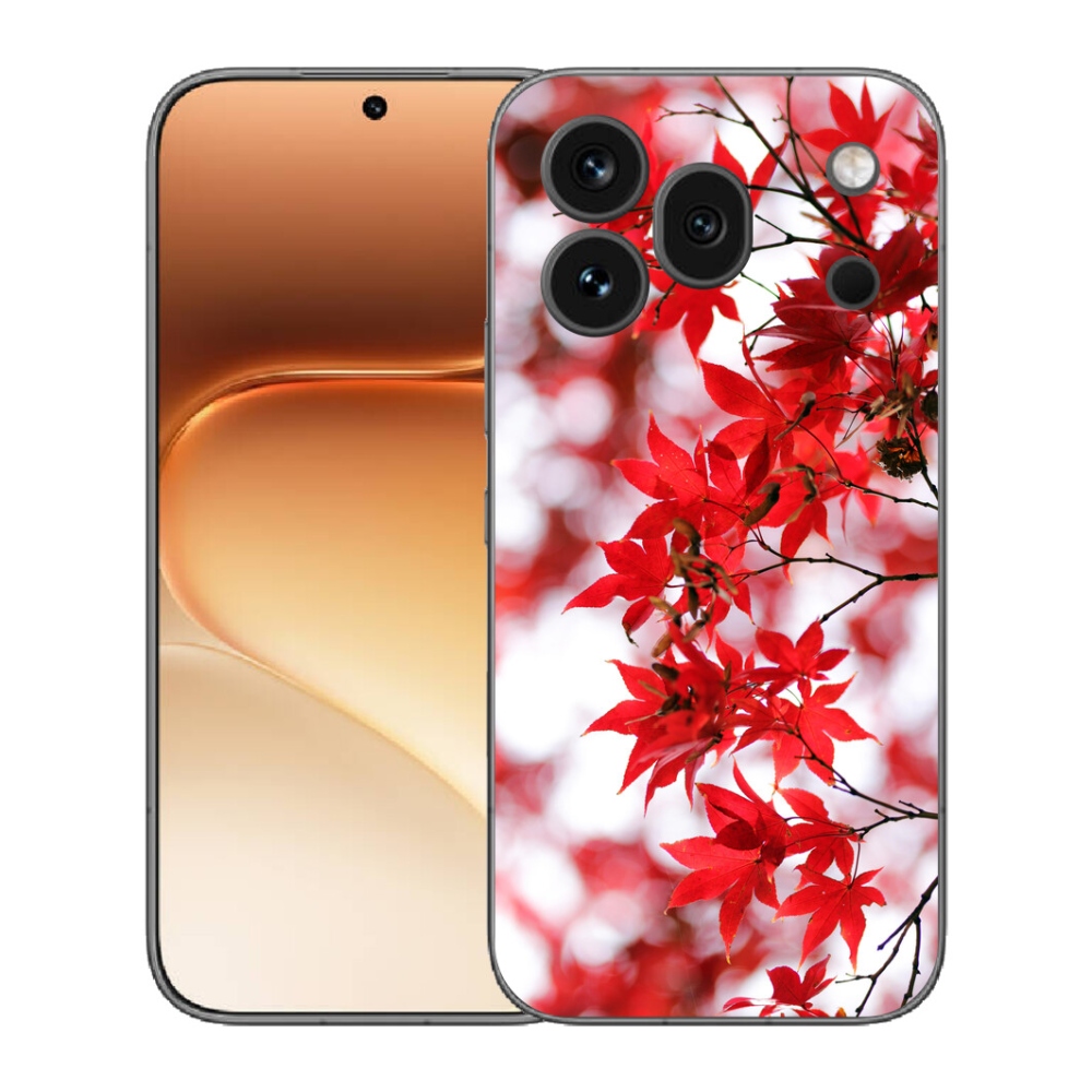 Gelový kryt mmCase na Honor 600 Pro - červené listy
