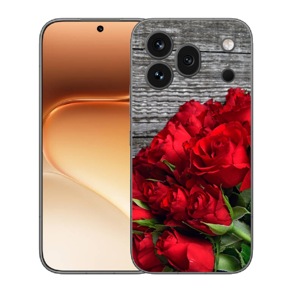 Gelový kryt mmCase na Honor 600 Pro - červené růže