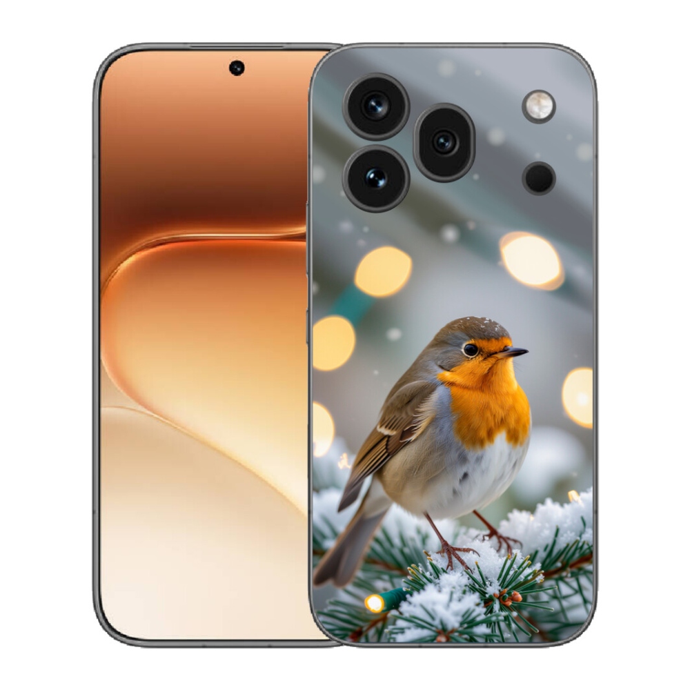 Gelový kryt mmCase na Honor 600 Pro - červenka v zimě
