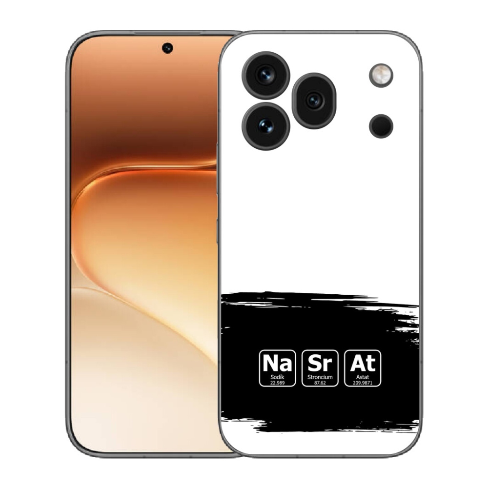 Gelový kryt mmCase na Honor 600 Pro - chemické prvky černobílé pozadí