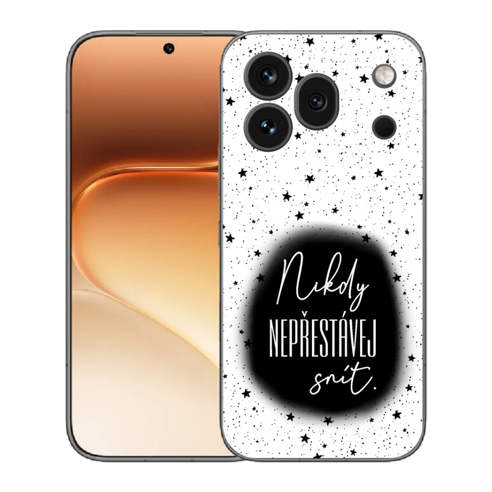 Gelový kryt mmCase na Honor 600 Pro - citát 1 černobílé pozadí