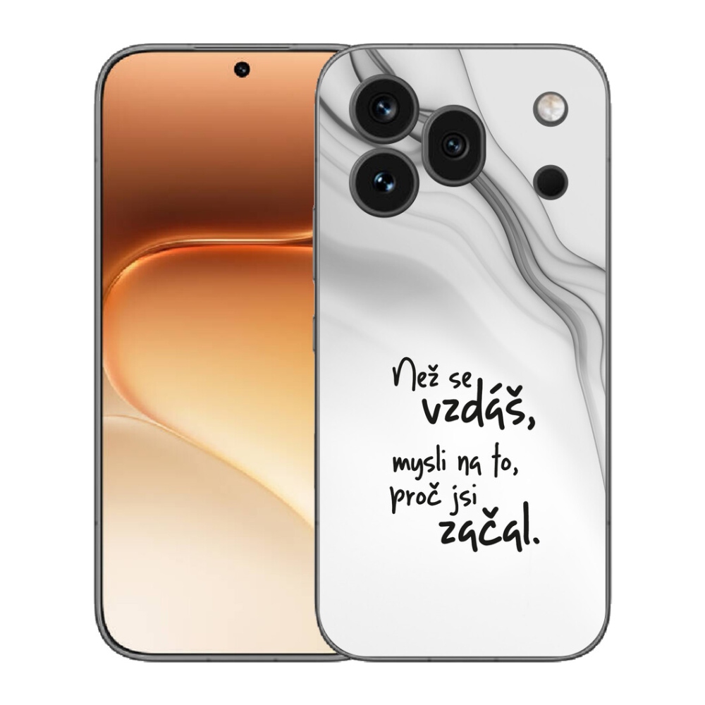 Gelový kryt mmCase na Honor 600 Pro - citát 2 bílé pozadí