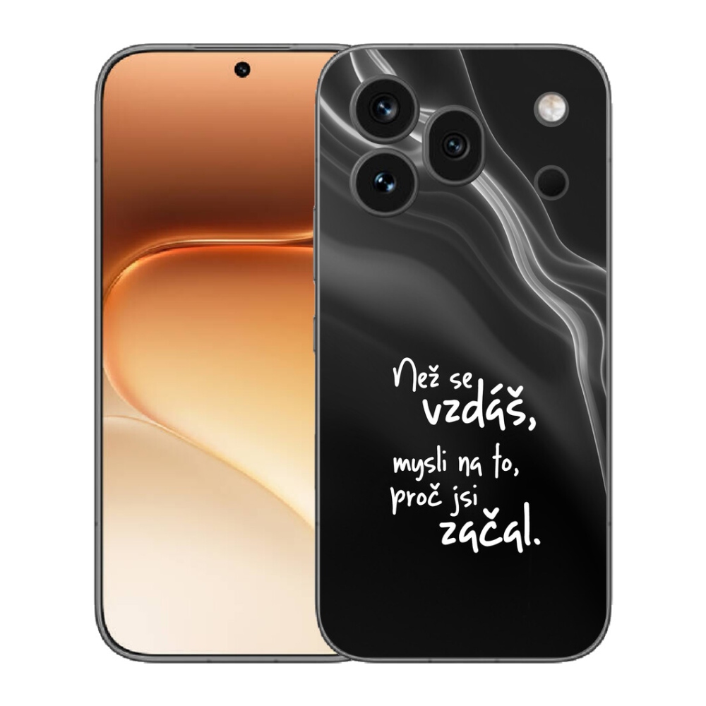Gelový kryt mmCase na Honor 600 Pro - citát 2 černé pozadí