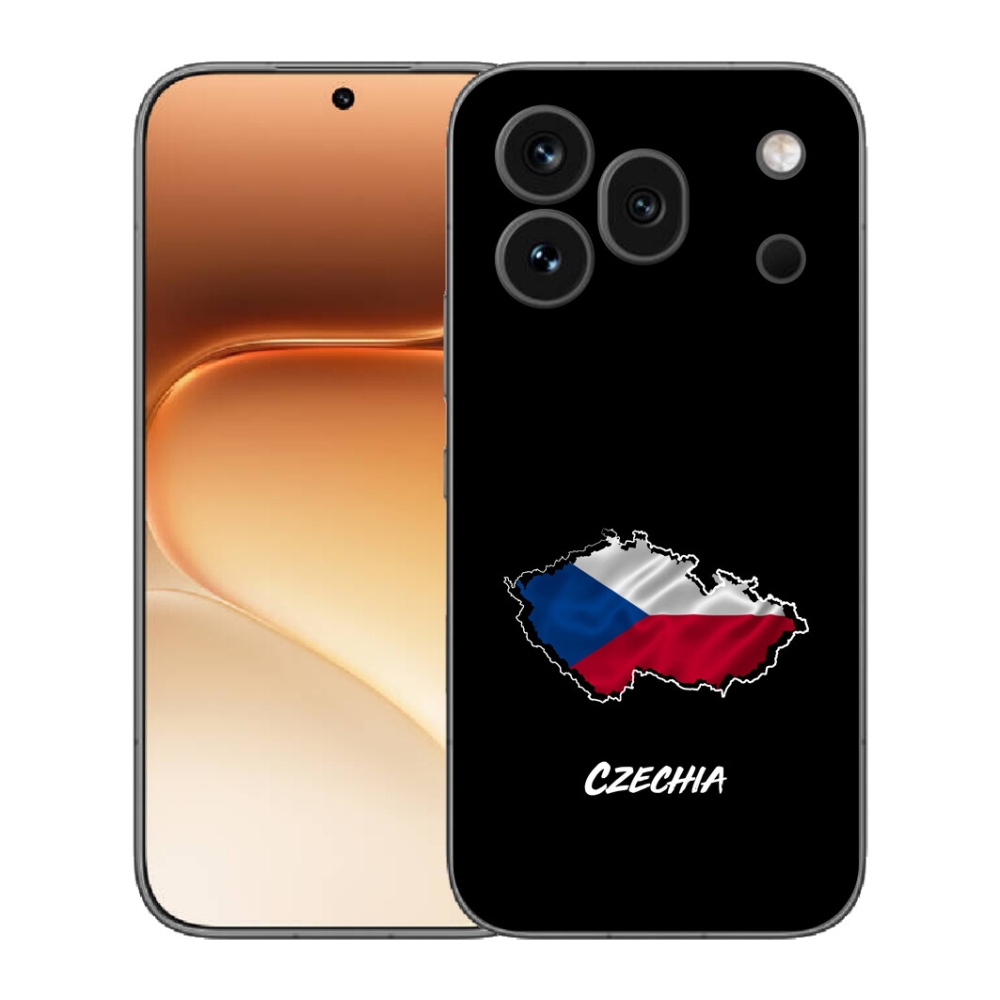Gelový kryt mmCase na Honor 600 Pro - Czechia černé pozadí