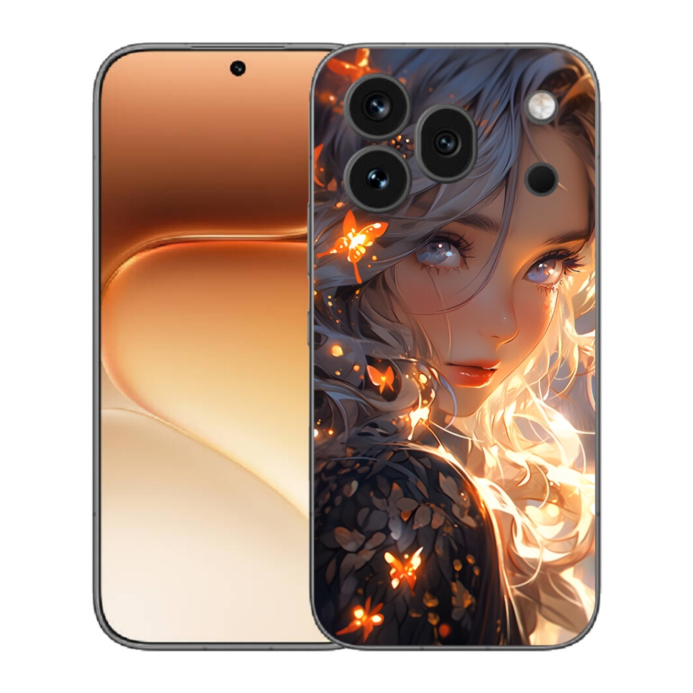 Gelový kryt mmCase na Honor 600 Pro - dívka a motýli