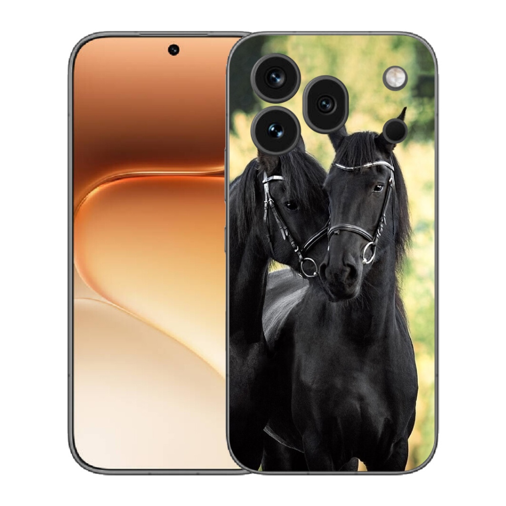 Gelový kryt mmCase na Honor 600 Pro - dva černí koně