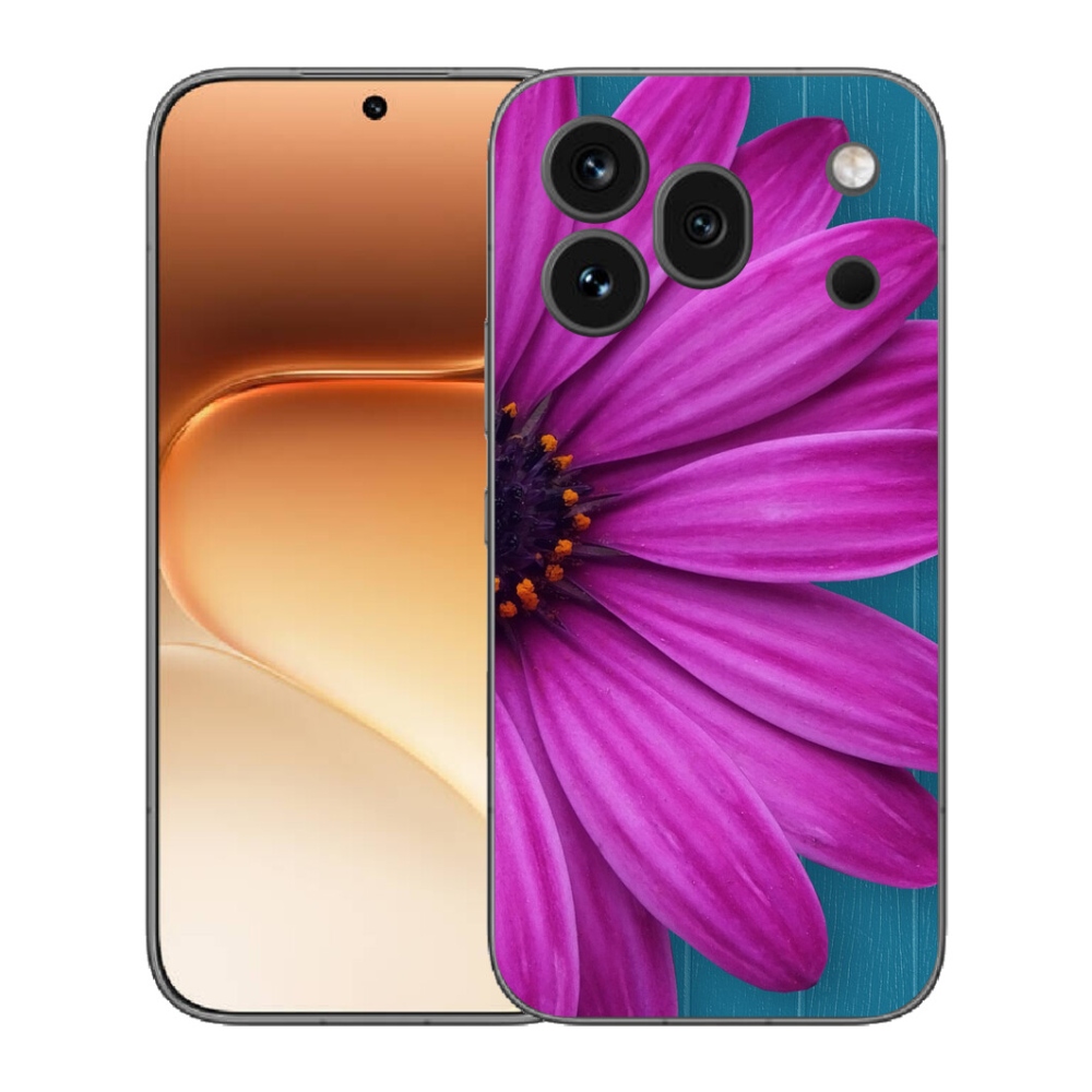 Gelový kryt mmCase na Honor 600 Pro - fialová kopretina
