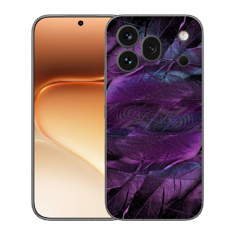 Gelový kryt mmCase na Honor 600 Pro - fialová pírka