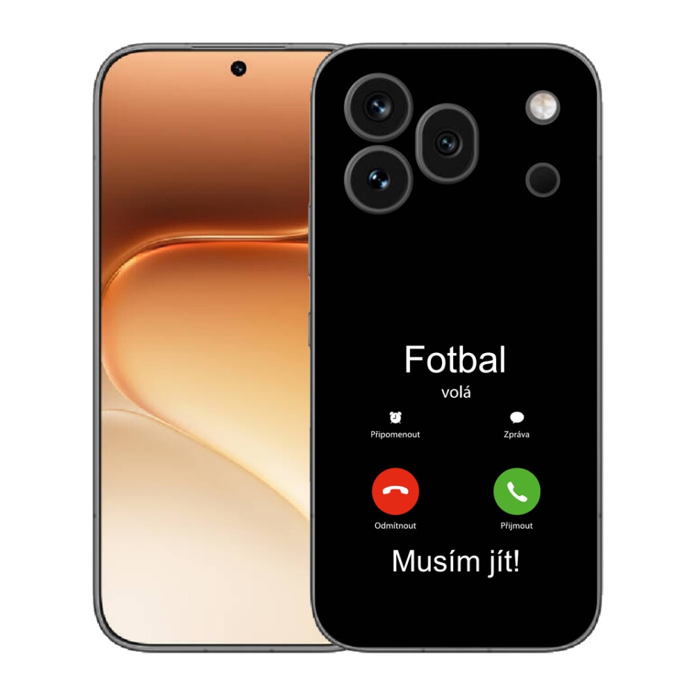 Gelový kryt mmCase na Honor 600 Pro - fotbal volá černé pozadí