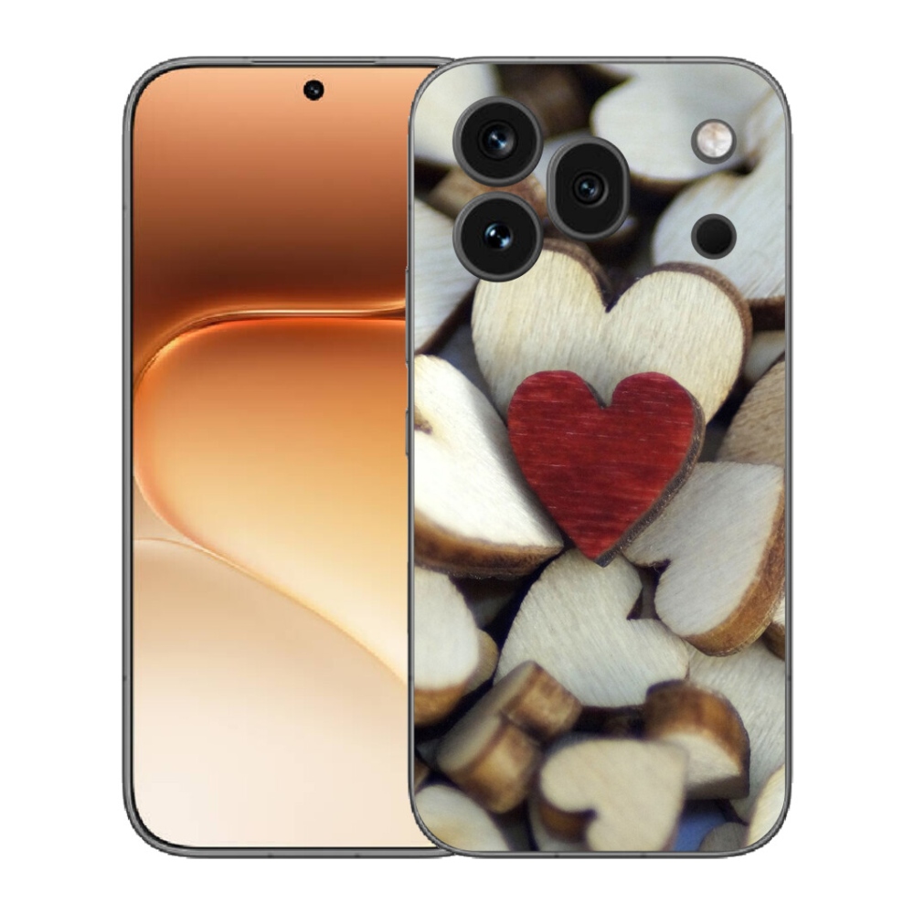 Gelový kryt mmCase na Honor 600 Pro - gravírované červené srdce 