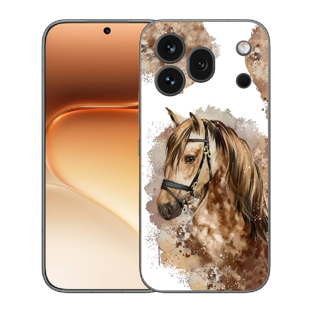 Gelový kryt mmCase na Honor 600 Pro - hnědý kreslený kůň
