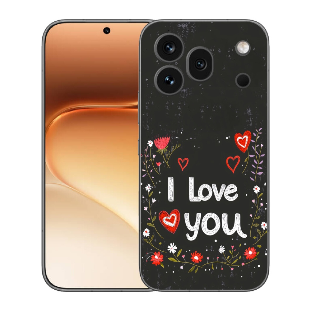 Gelový kryt mmCase na Honor 600 Pro - I love you černé pozadí