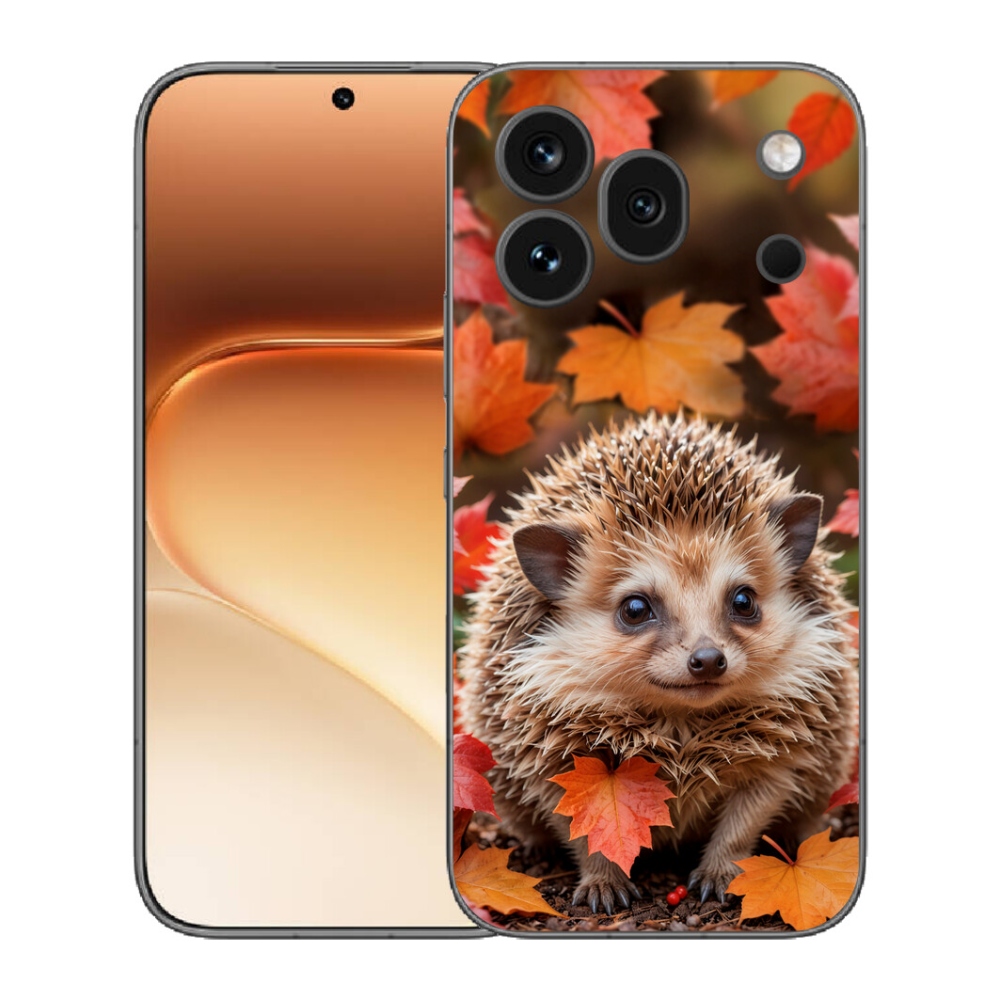 Gelový kryt mmCase na Honor 600 Pro - ježek v listí
