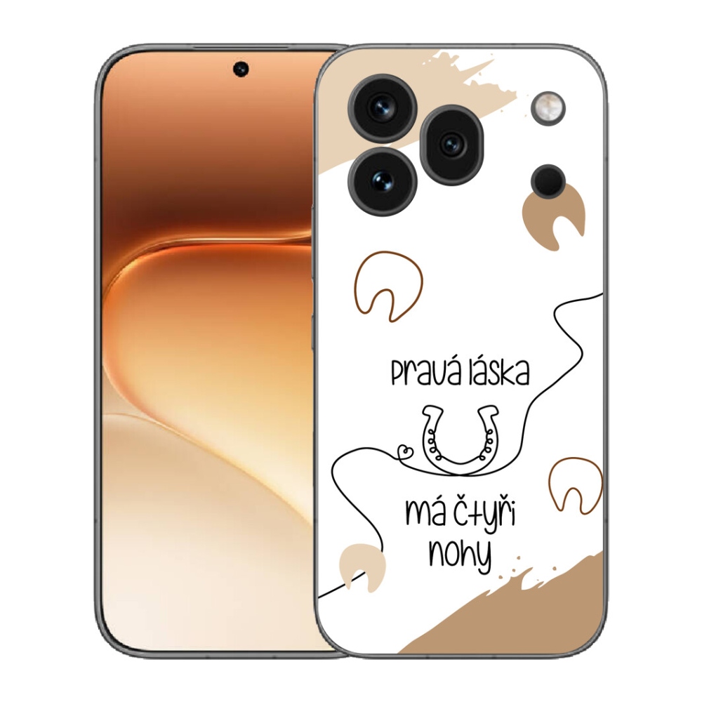 Gelový kryt mmCase na Honor 600 Pro - koňský motiv bílé pozadí