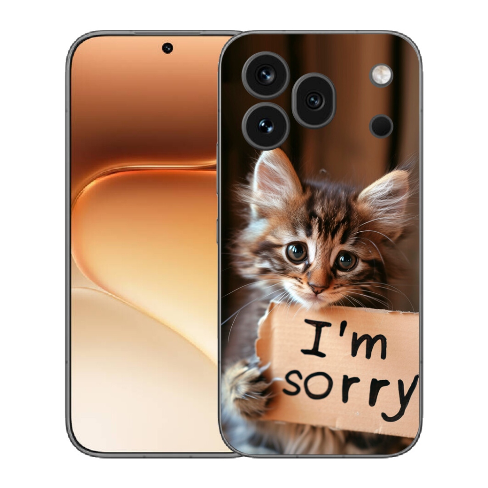 Gelový kryt mmCase na Honor 600 Pro - kočíčí omluva