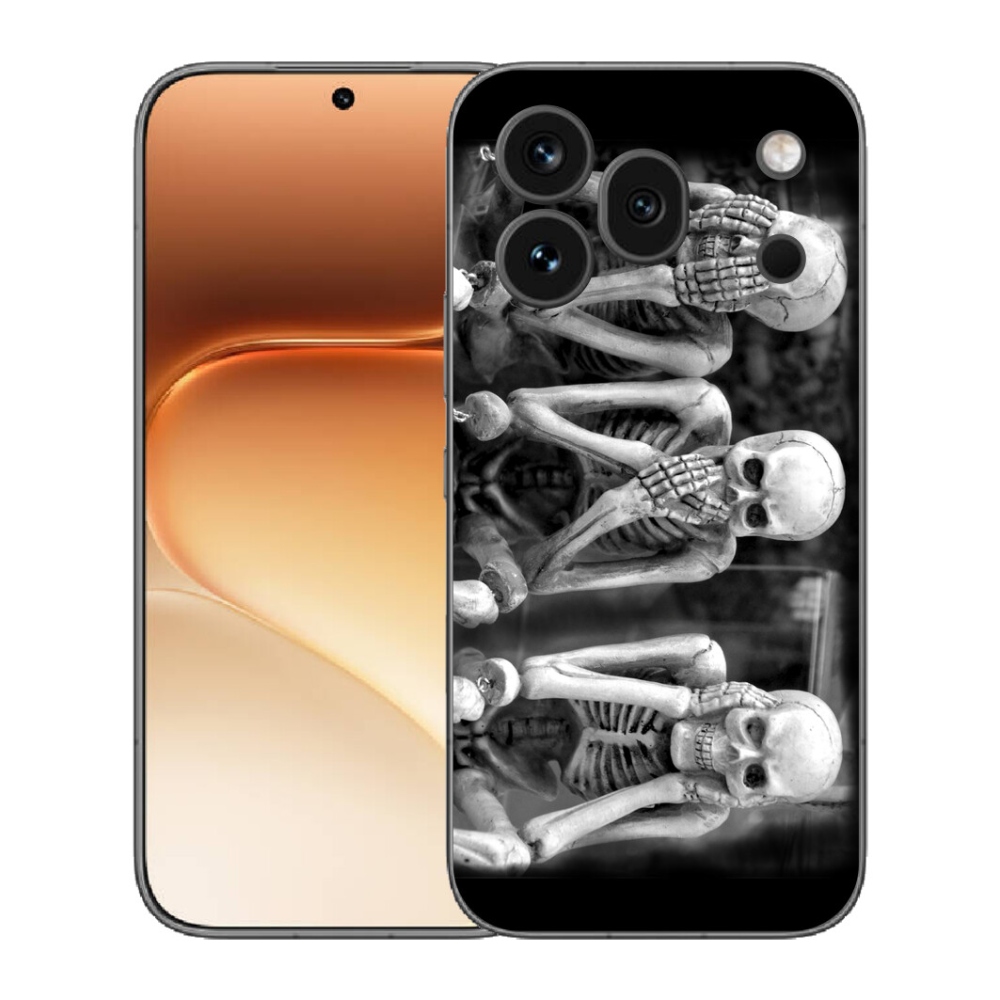 Gelový kryt mmCase na Honor 600 Pro - kostlivci