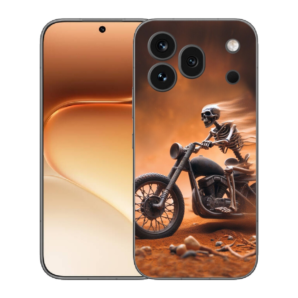Gelový kryt mmCase na Honor 600 Pro - kostra na motorce