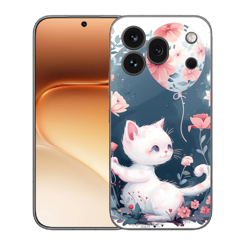 Gelový kryt mmCase na Honor 600 Pro - kotě s balónkem