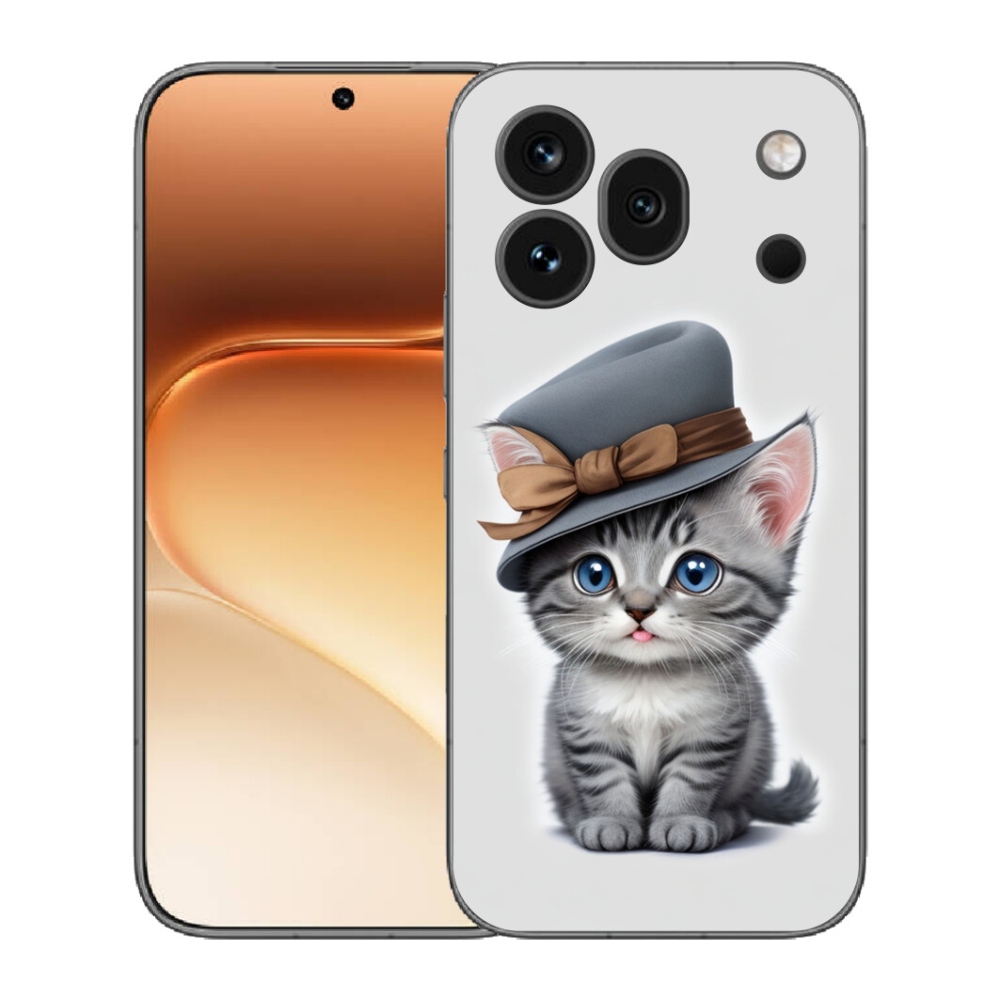 Gelový kryt mmCase na Honor 600 Pro - kotě s kloboukem