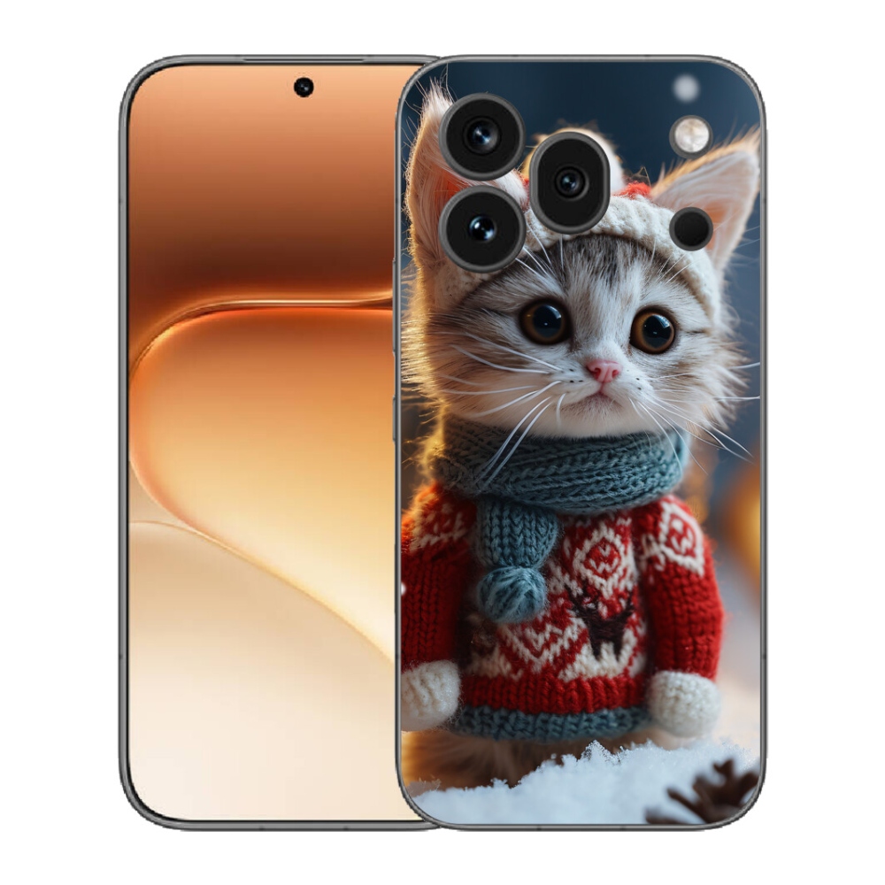 Gelový kryt mmCase na Honor 600 Pro - kotě ve svetru