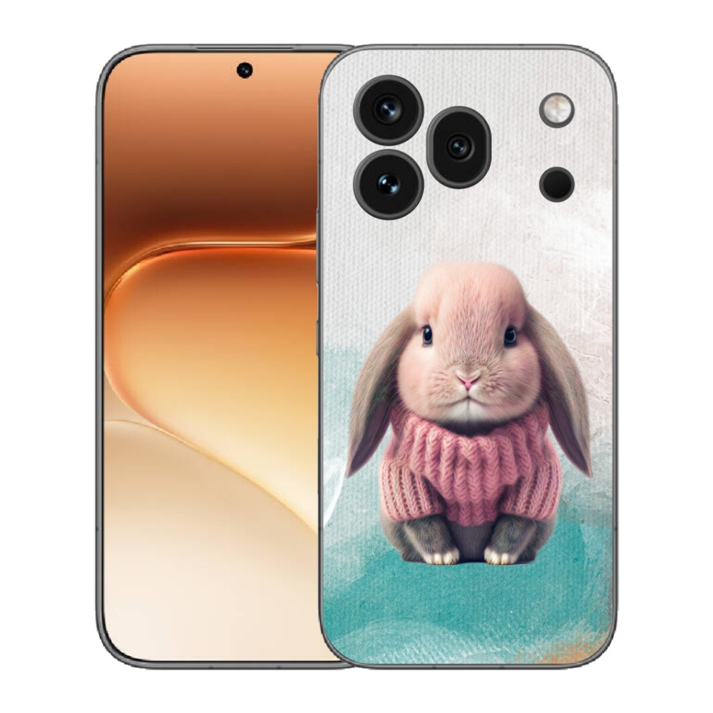 Gelový kryt mmCase na Honor 600 Pro - králíček ve svetru