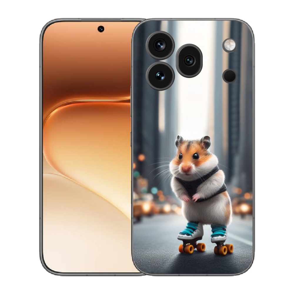 Gelový kryt mmCase na Honor 600 Pro - křeček na bruslích