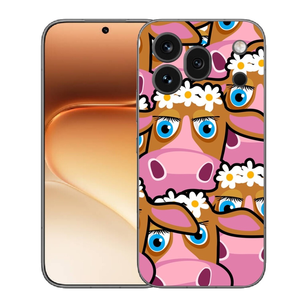 Gelový kryt mmCase na Honor 600 Pro - kreslené kravičky