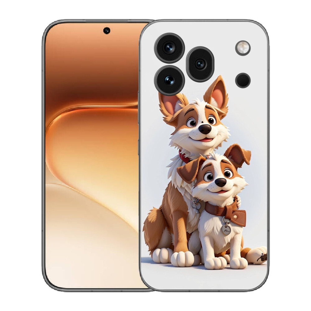 Gelový kryt mmCase na Honor 600 Pro - kreslení psi
