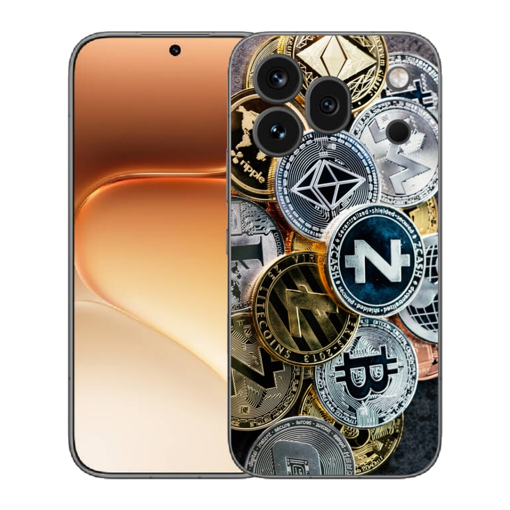 Gelový kryt mmCase na Honor 600 Pro - kryptoměny
