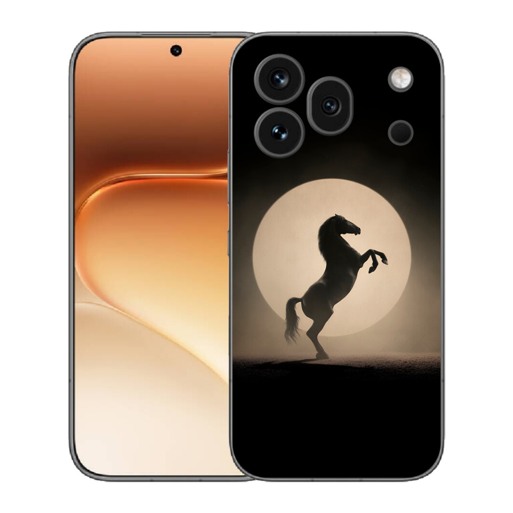 Gelový kryt mmCase na Honor 600 Pro - kůň v siluetě