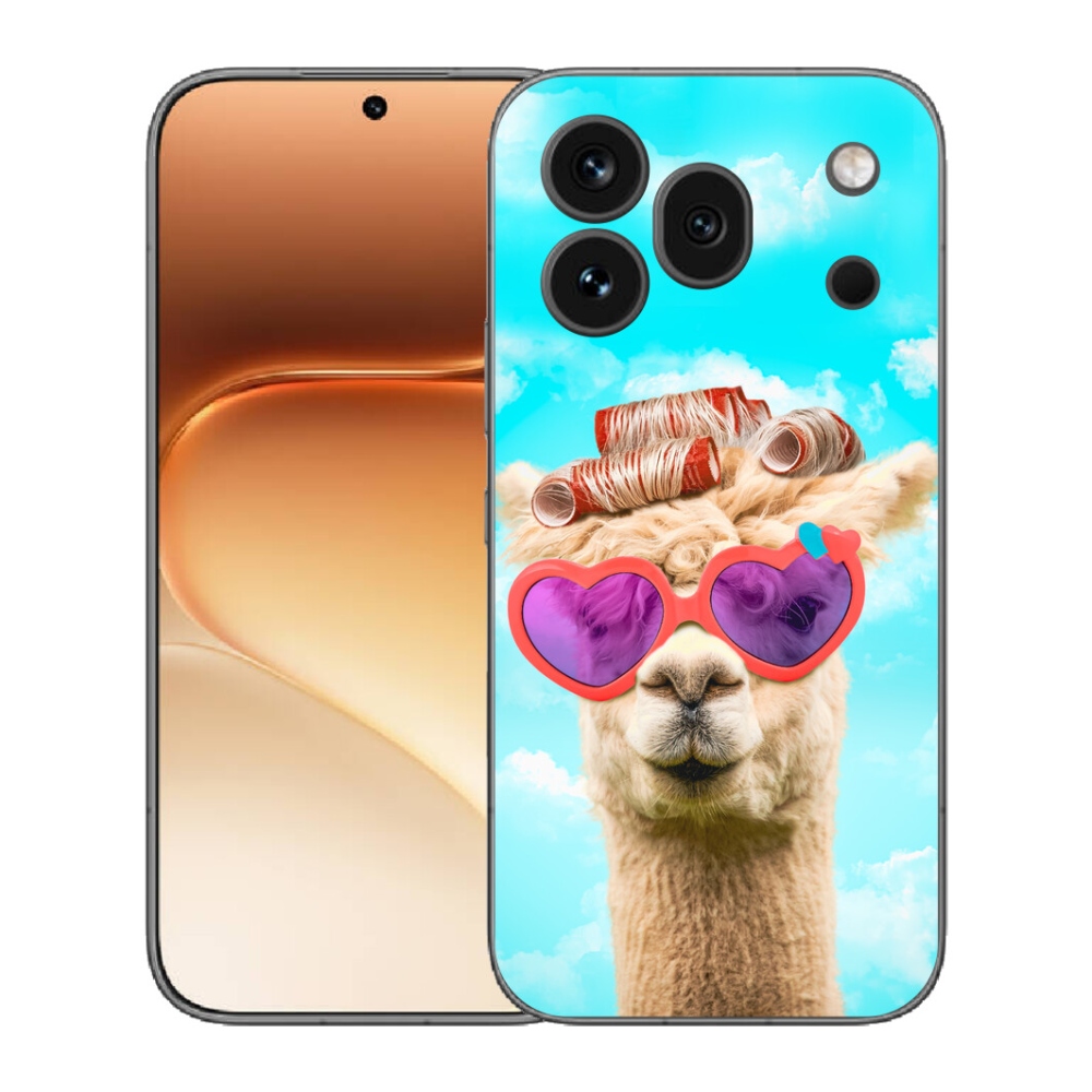 Gelový kryt mmCase na Honor 600 Pro - lama s brýlemi