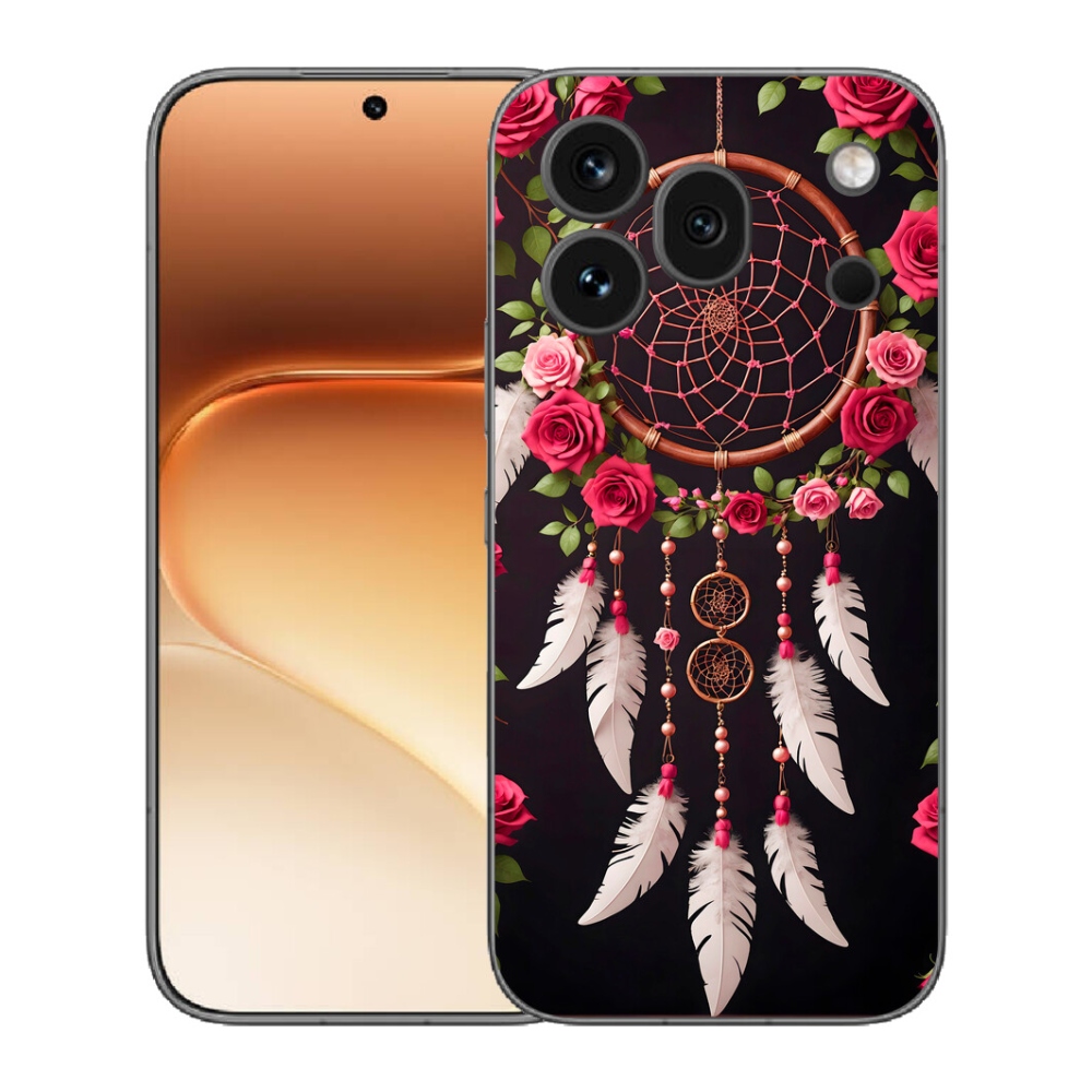 Gelový kryt mmCase na Honor 600 Pro - lapač snů s růžemi