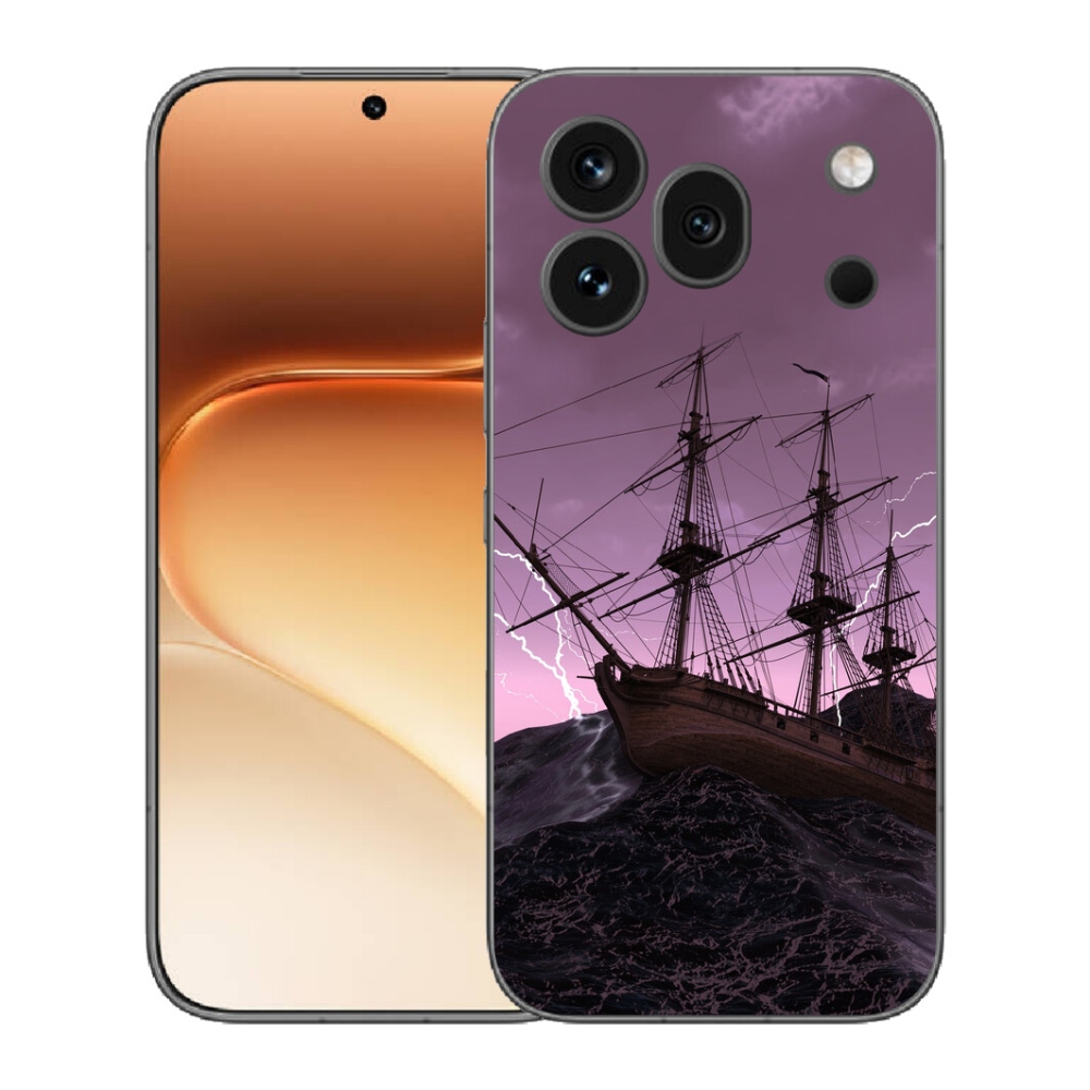 Gelový kryt mmCase na Honor 600 Pro - loď v bouři