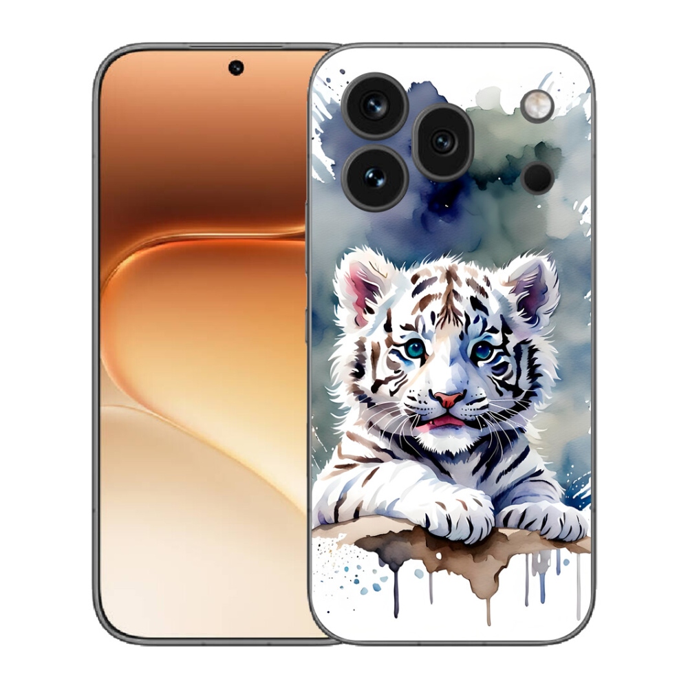 Gelový kryt mmCase na Honor 600 Pro - mládě bílého tygra