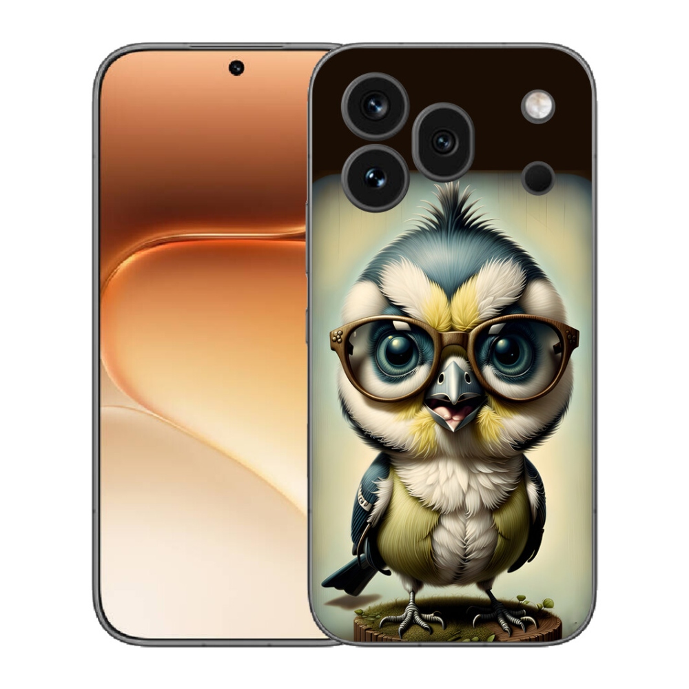 Gelový kryt mmCase na Honor 600 Pro - mládě s brýlemi