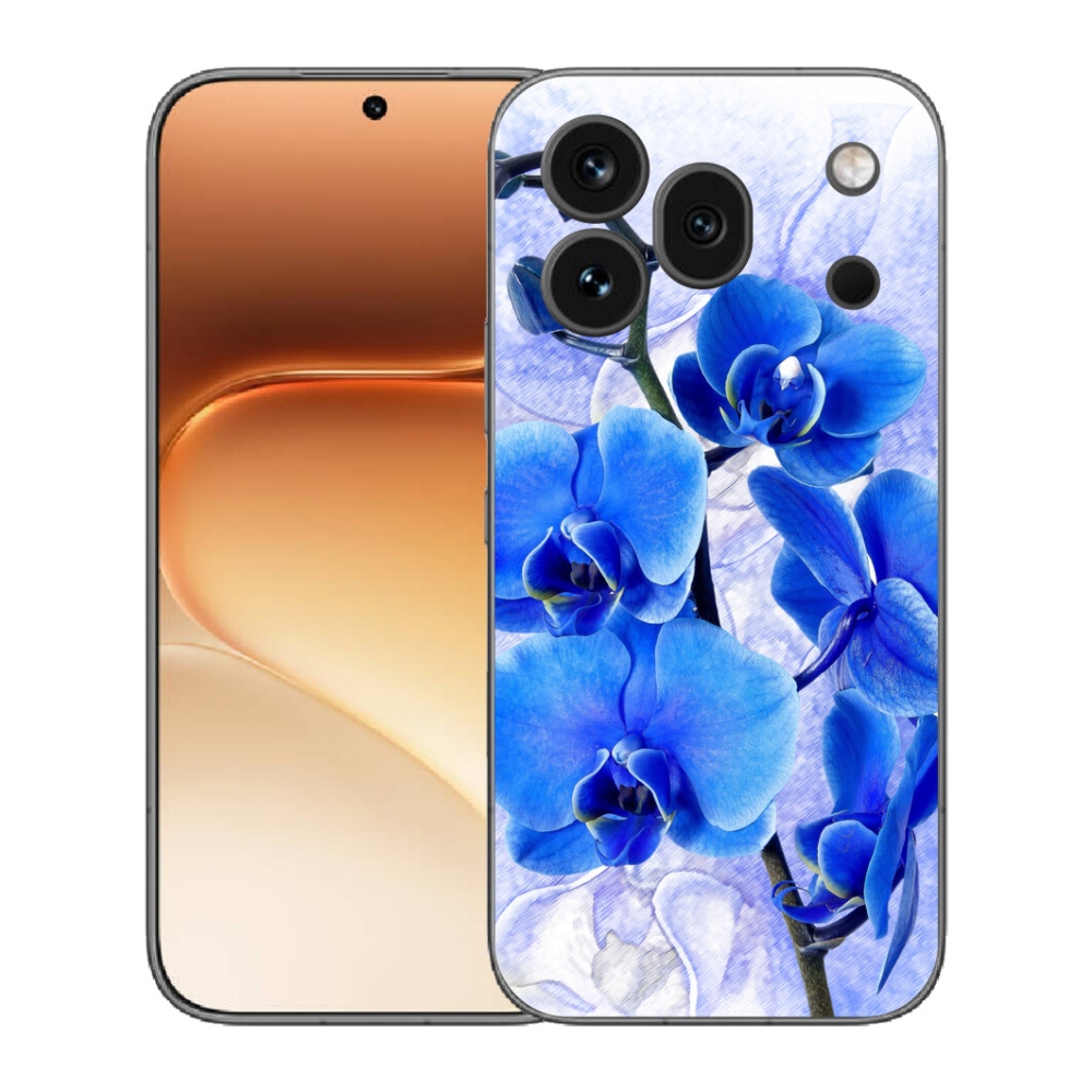 Gelový kryt mmCase na Honor 600 Pro - modré květy