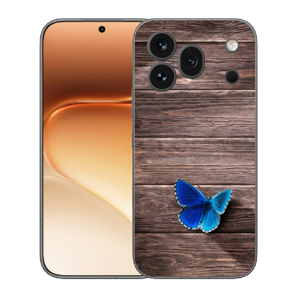 Gelový kryt mmCase na Honor 600 Pro - modrý motýl 1