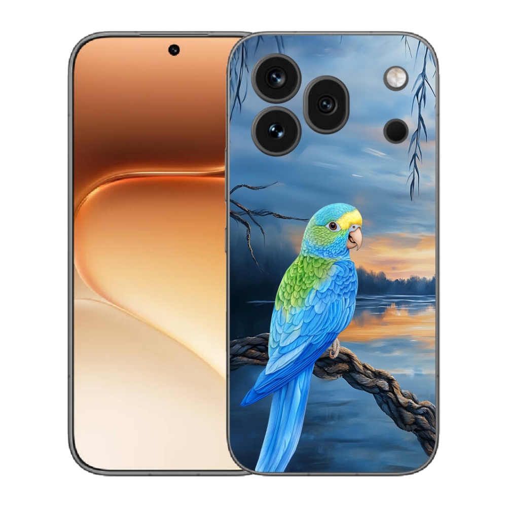 Gelový kryt mmCase na Honor 600 Pro - modrý papoušek